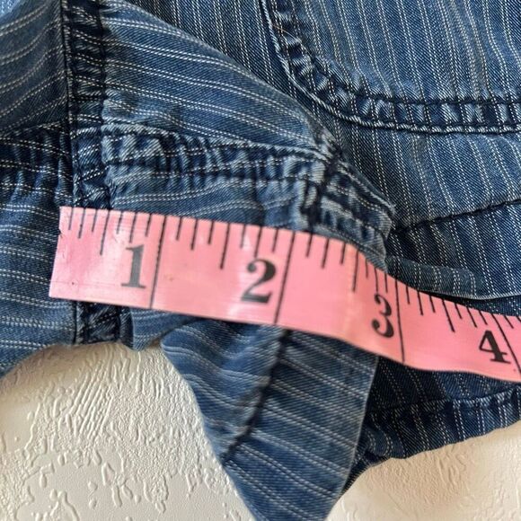 J.Crew Denim Striped Shorts XXS Blue Casual Drawstring - Picture 6 of 6